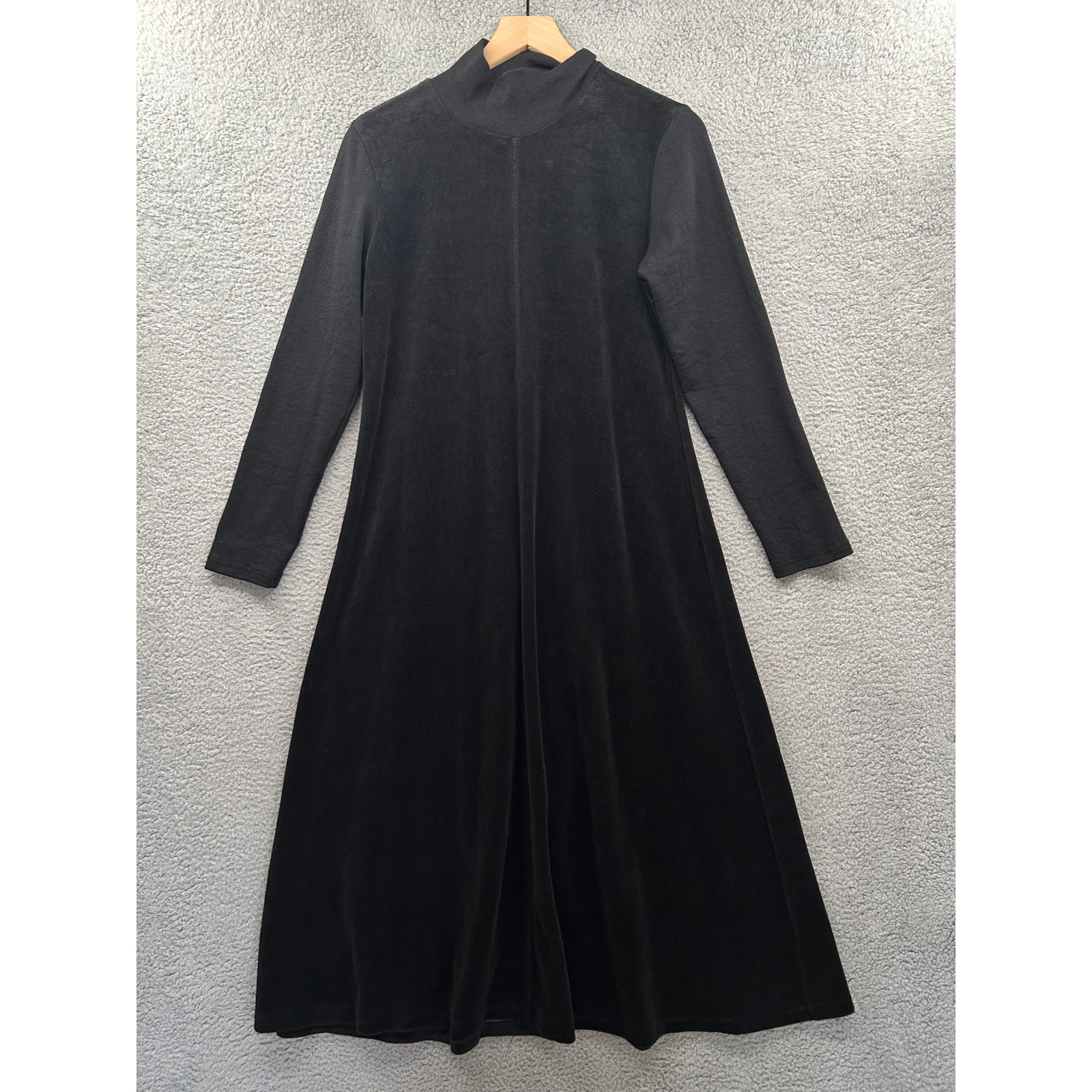 The Pyramid Collection Dress Womens S Small Black Velvet Witchy Goth Vamp Maxi
